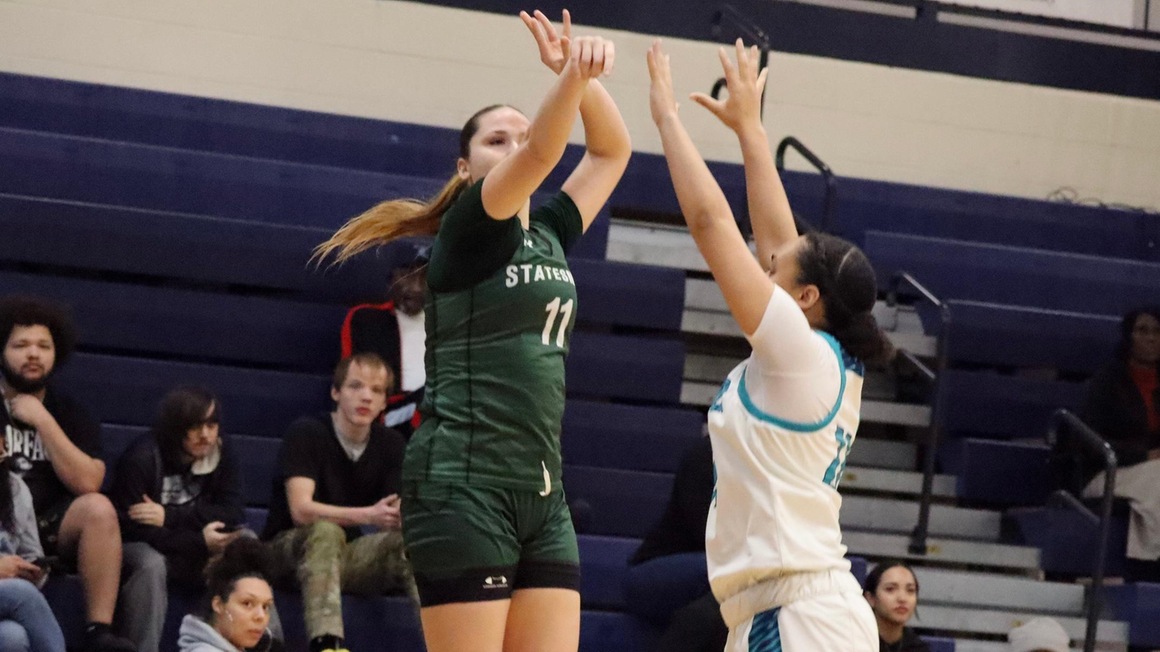 Statesmen Surge Early, Battle No. 16 Bobcats to the Wire in 74-79 Road Thriller
