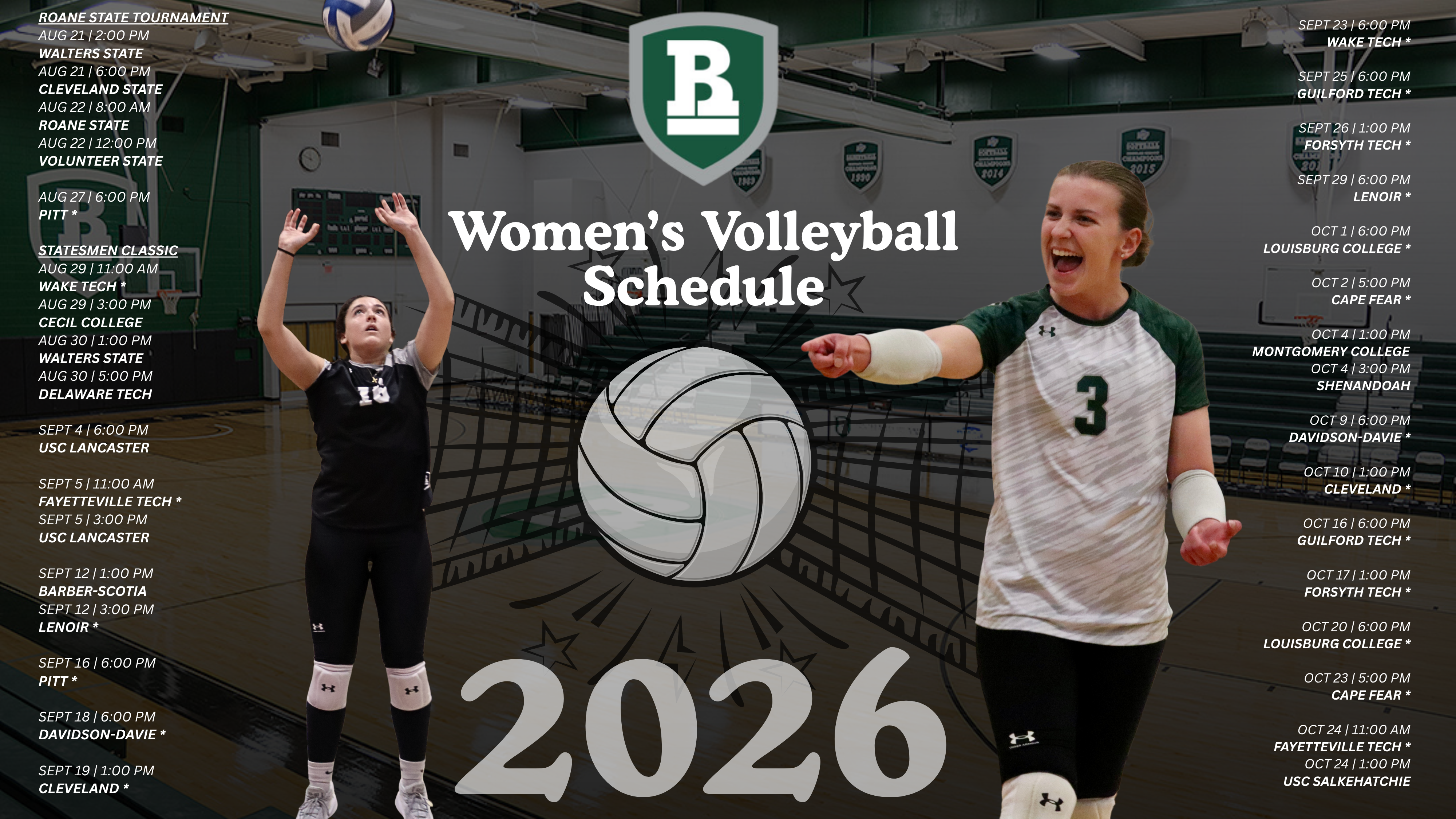 Statesmen Unveil 2026 Women's Volleyball Schedule